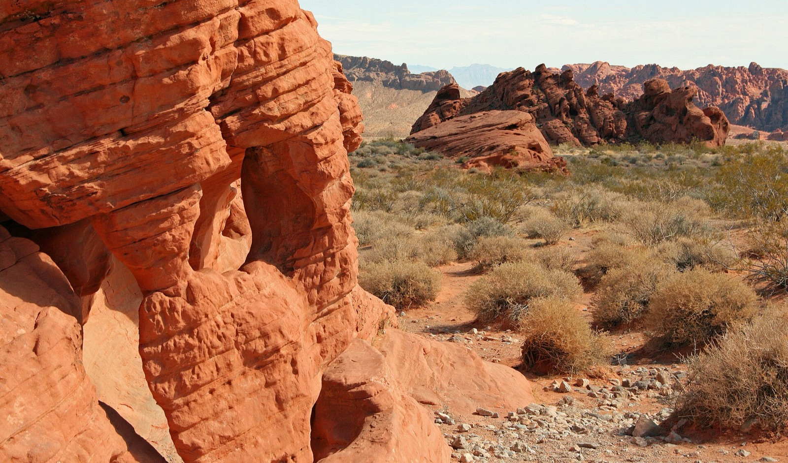 Red sandstone formations in Valley of Fire State Park